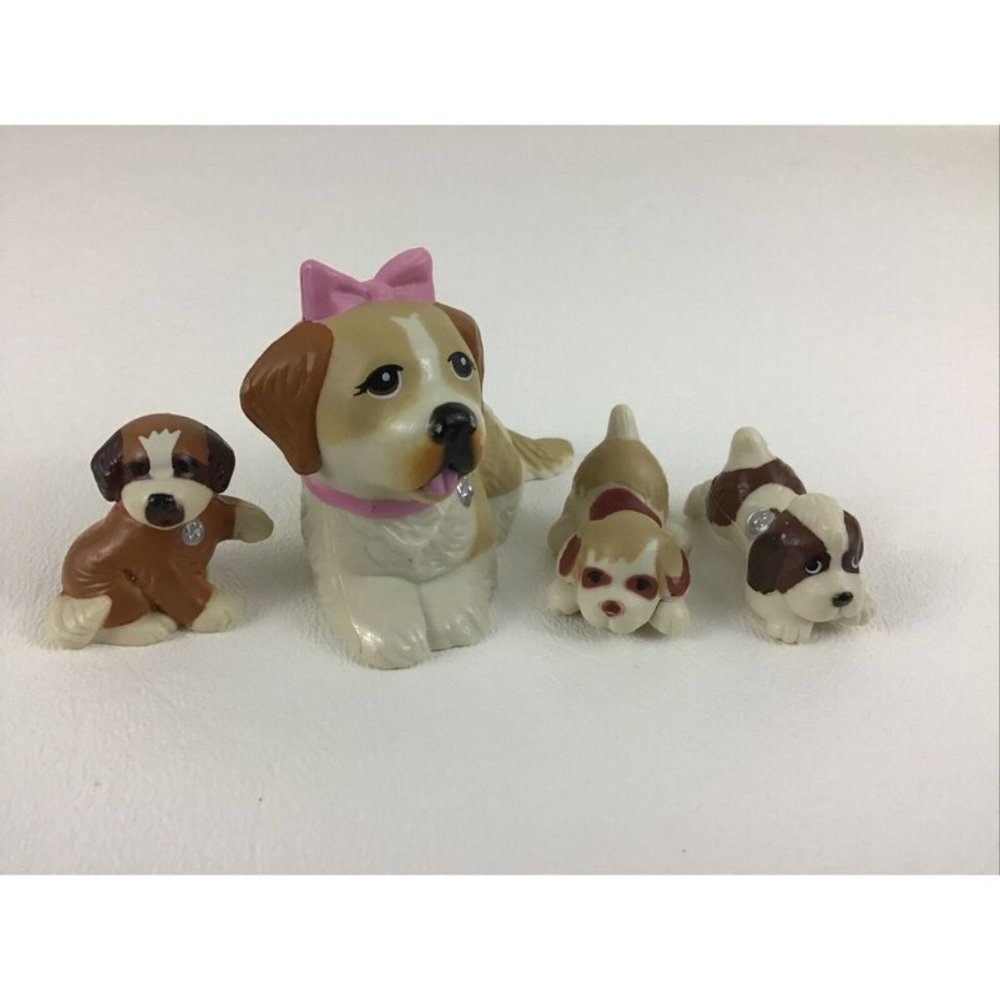 2nd Dogs Pups 4pc Lot Magnetic Mom Vintage LPS